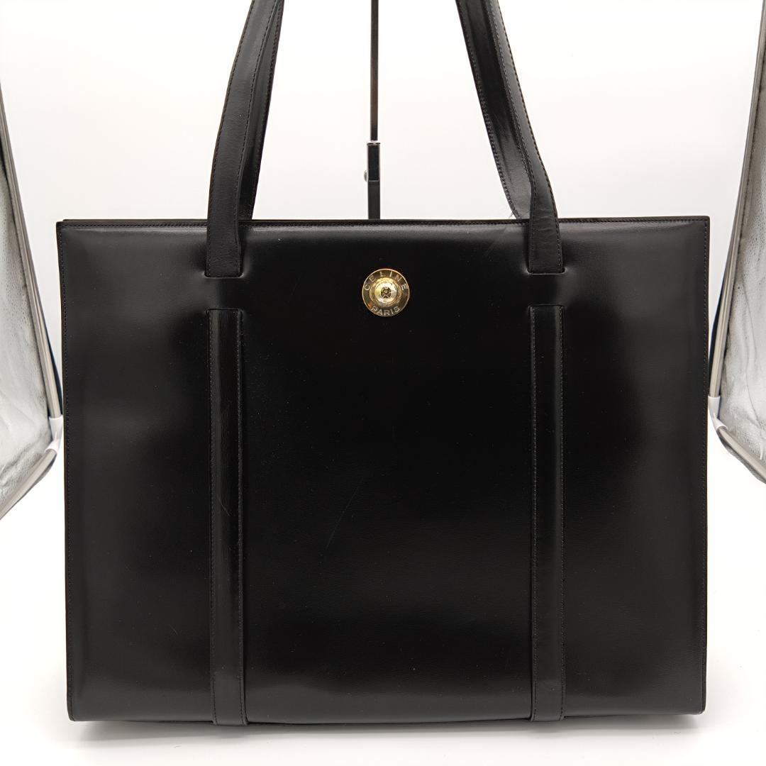 セリーヌ レザー トートバッグ スターボール ヴィンテージ オールド ブラック