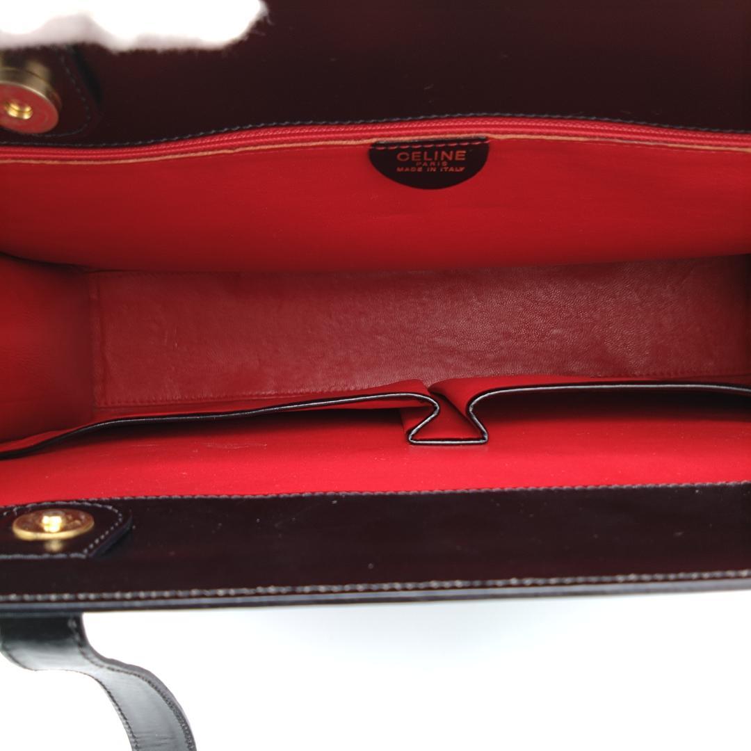 セリーヌ レザー トートバッグ スターボール ヴィンテージ オールド ブラック