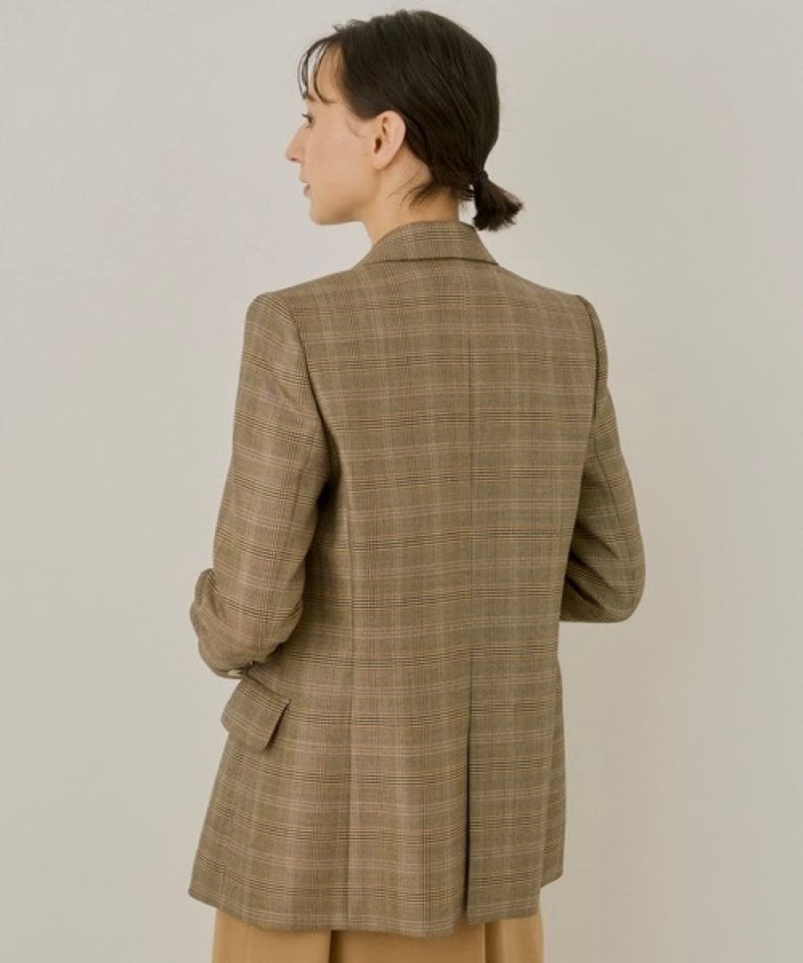 ANAYI アナイ　グレンオーバーチェック ダブル　ジャケット　テーラード
