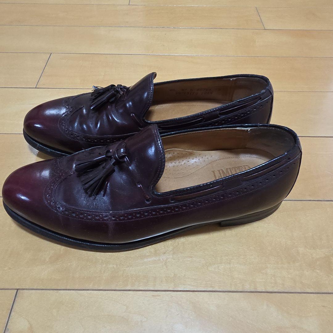 ジョンストン&マーフィー　ローファー　バーガンディ