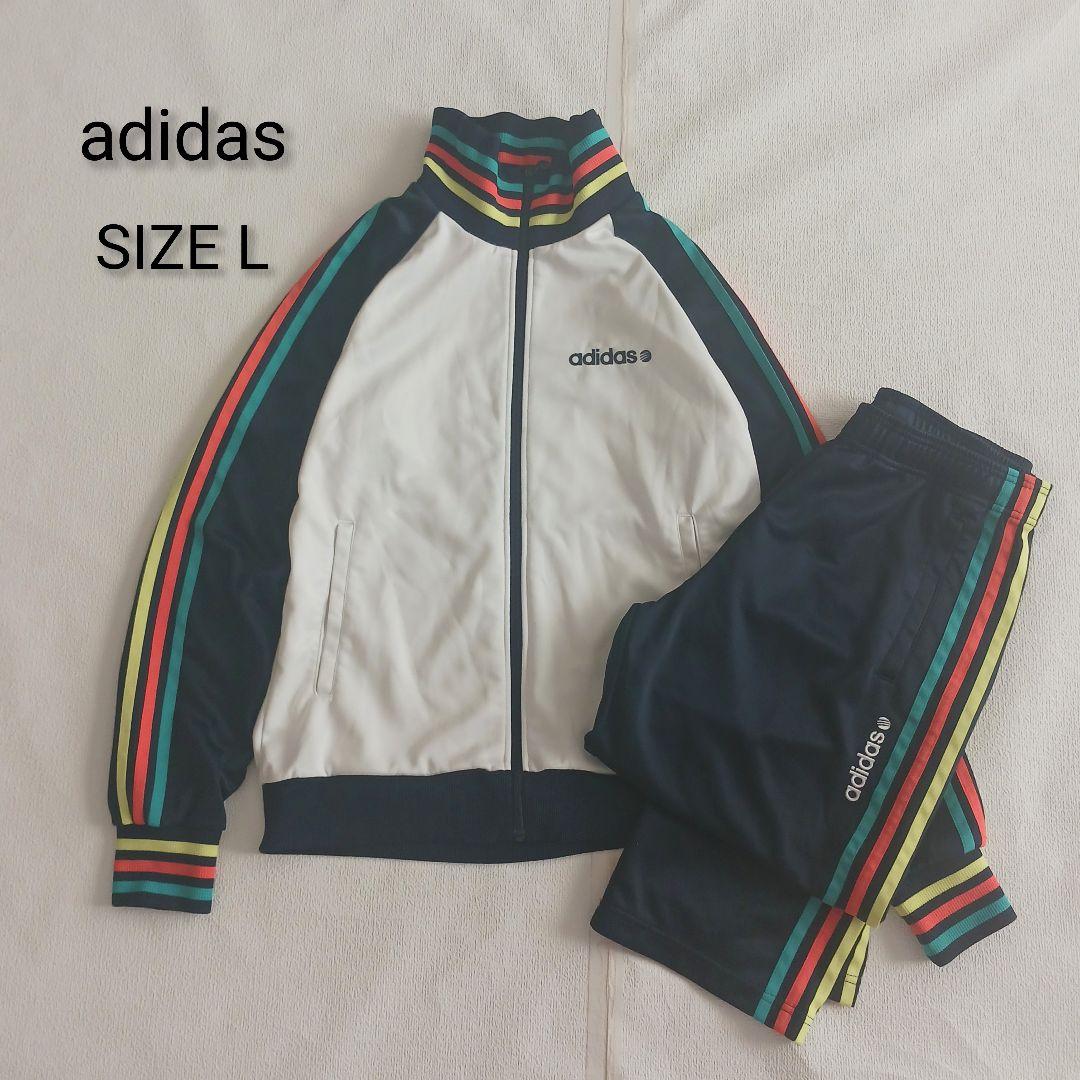 希少✨アディダス あのちゃん着用 同型 セットアップ ジャージ 白紺 L