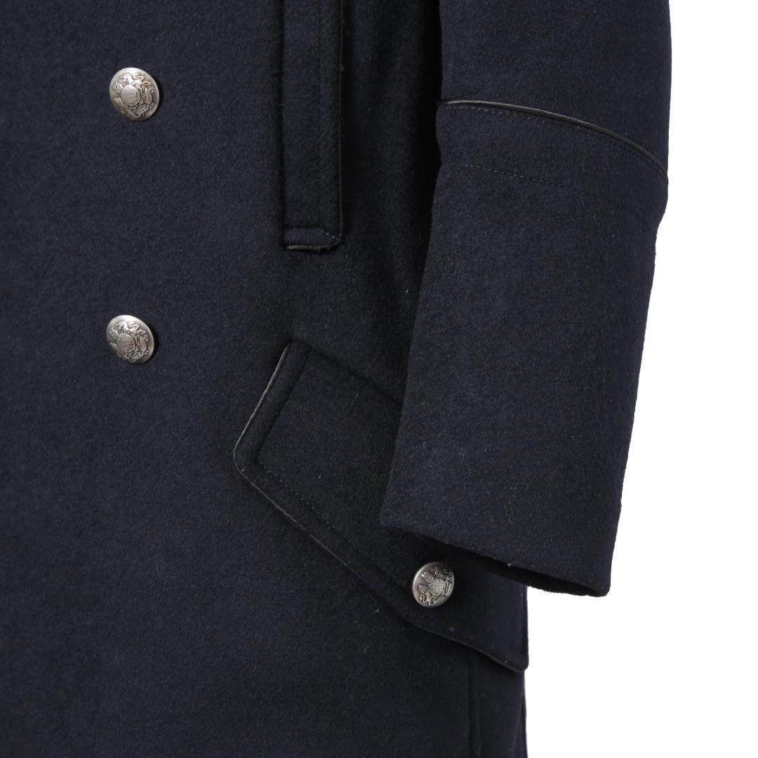 DIESEL ブラックゴールド ウール ナポレオンコート コンチョボタン