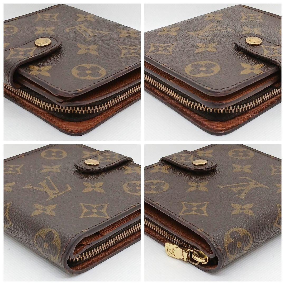 ★美品★ルイヴィトン★モノグラム コンパクトジップ 二つ折り財布★男女兼用★