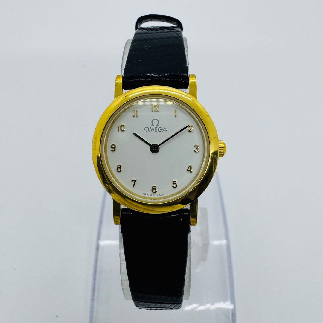 ✨OMEGA✨オメガ✨DeVille✨ゴールド✨ホワイト文字盤✨腕時計✨