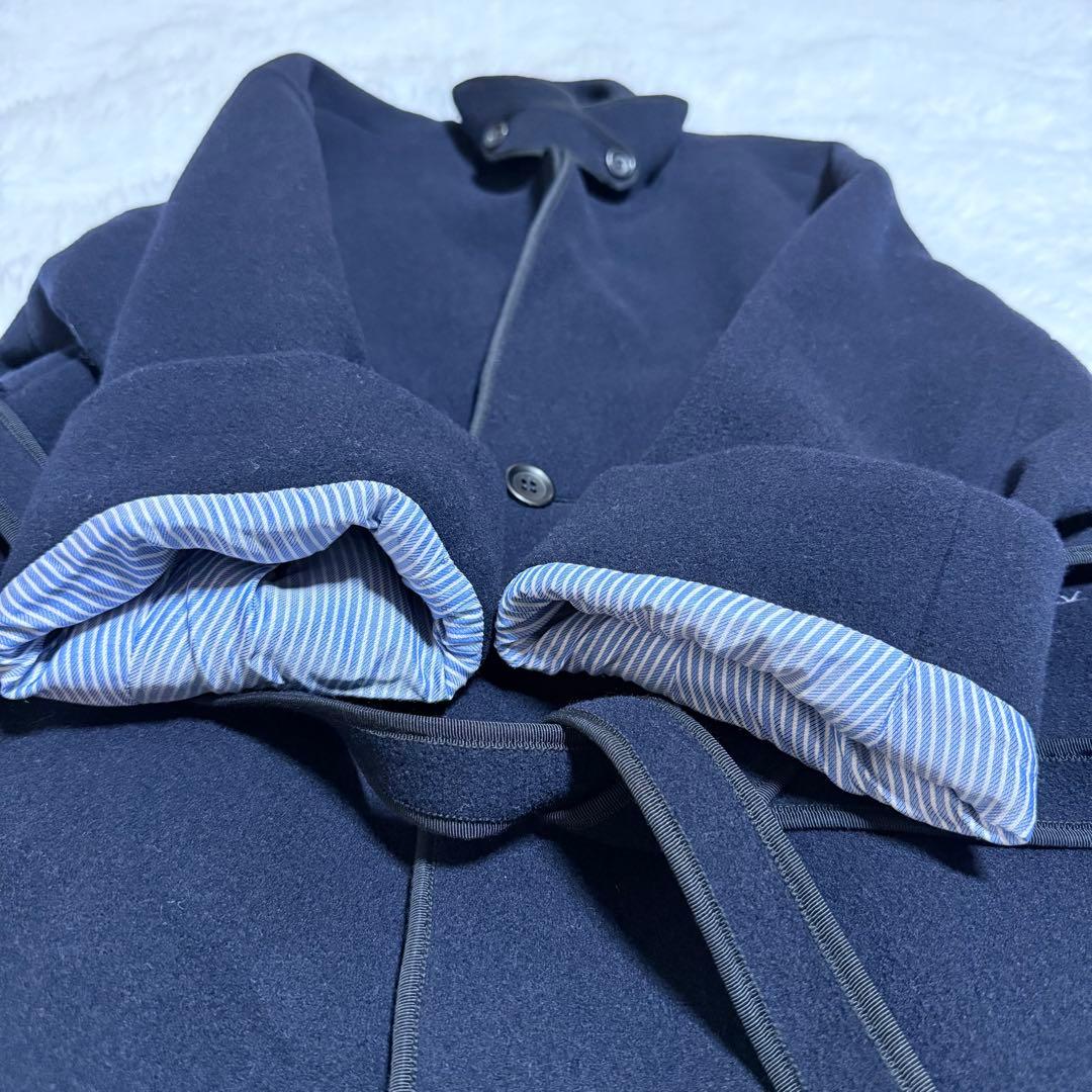 ✨美品✨ 45R パイルカット ヘリンボン ジャケット コート　ウェストベルト