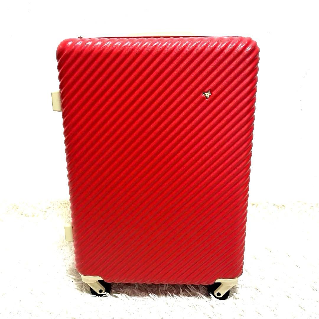美品 ace HaNT エース ハント スーツケース アネモネレッド 47L