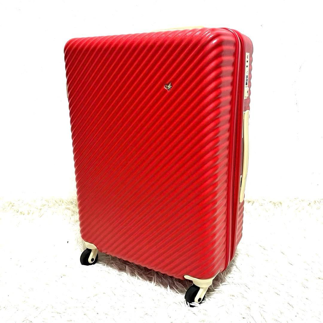 美品 ace HaNT エース ハント スーツケース アネモネレッド 47L