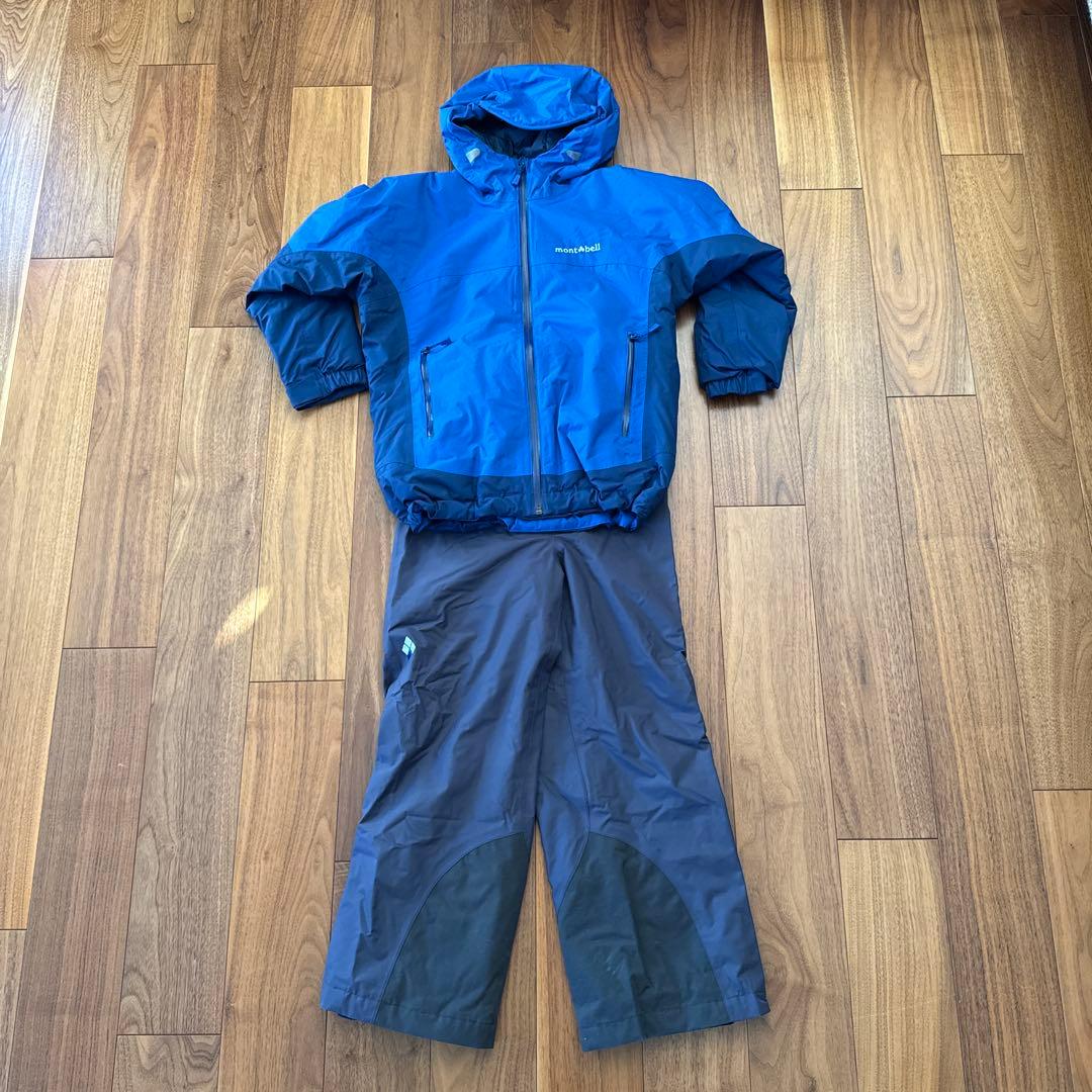 子供用防水スキーウェア上下セット mont-bell