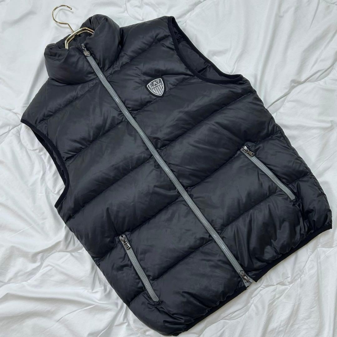 EMPORIO ARMANI EA7 アルマーニ ダウンベスト ブラック M