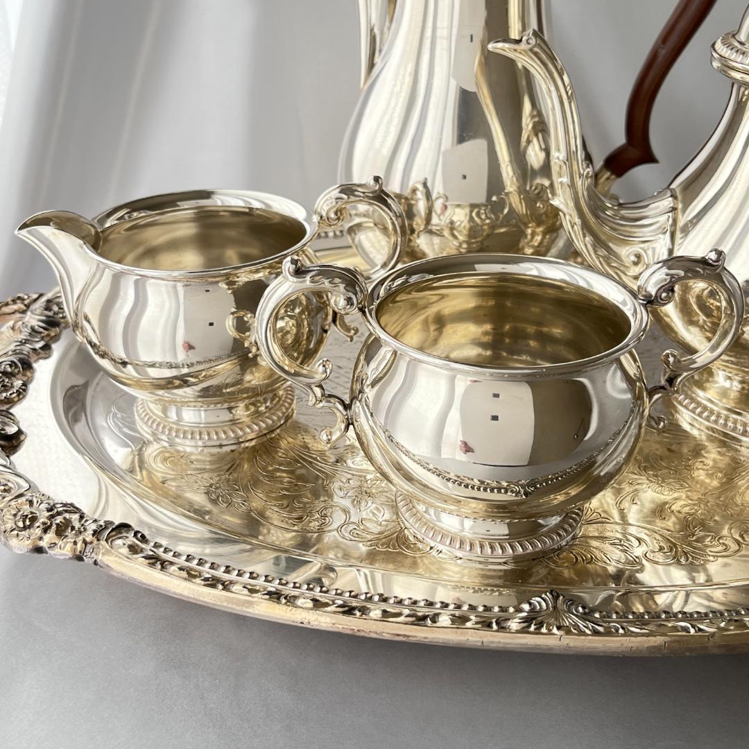 【Barker Ellis】 ビクトリアンのサービス 4点　ティーポット