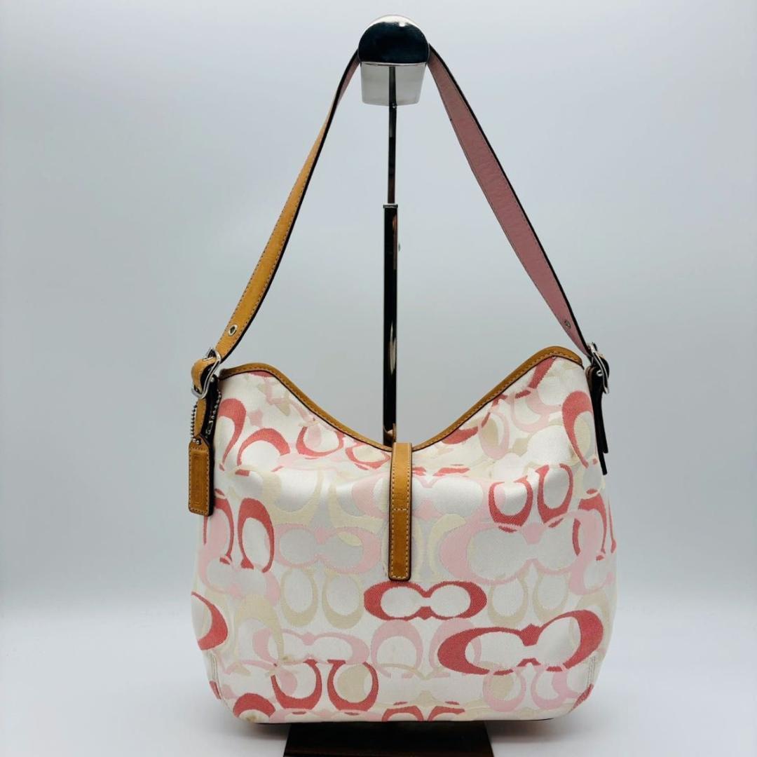 バッグ Coach Signature Bag Pink one shoulder