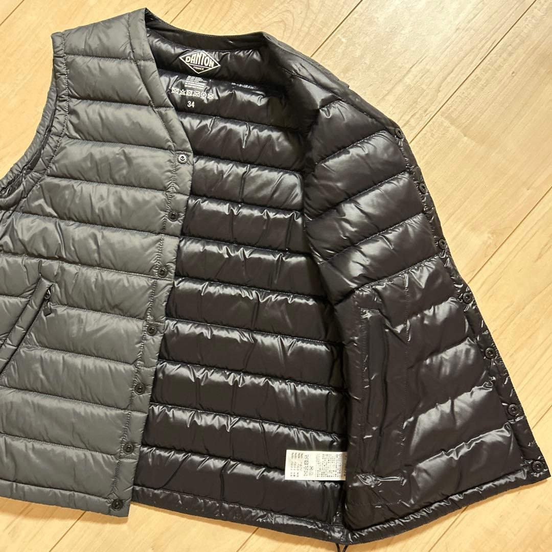 DANTON グレー ダウンベスト サイズ34
