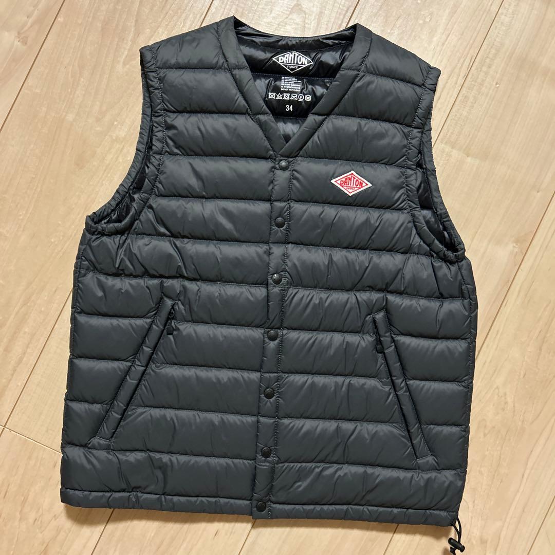 DANTON グレー ダウンベスト サイズ34