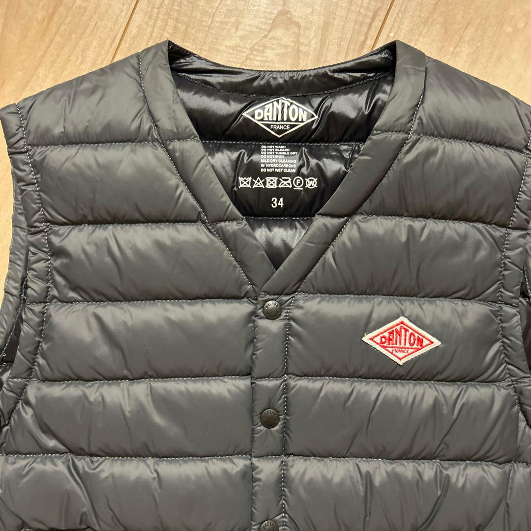 DANTON グレー ダウンベスト サイズ34
