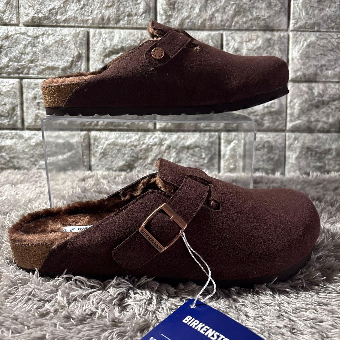 新品❣️BIRKENSTOCKビルケンシュトック ボストン 内ボア 茶 箱タグ付✨
