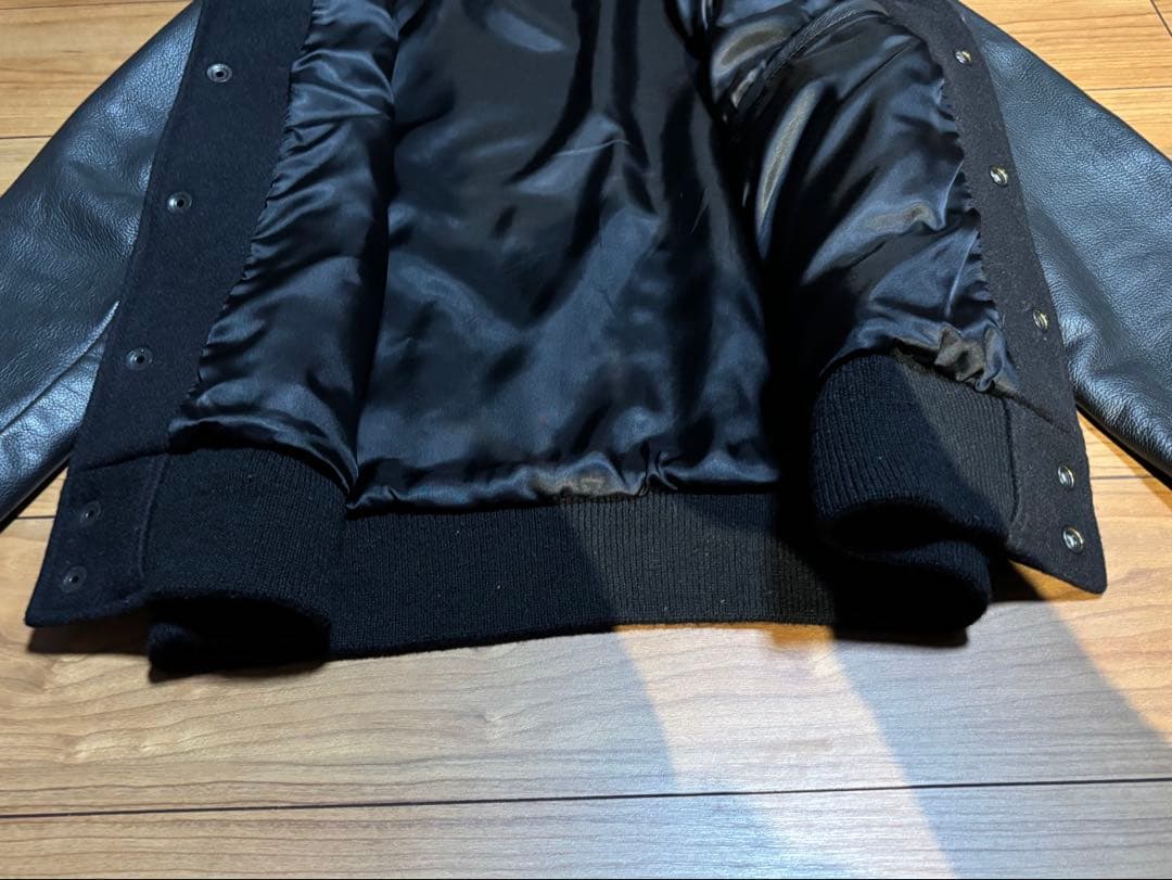 ☆*☆様 GB SPORTS レザースタジャン オールブラックUSA製 ゴールデ