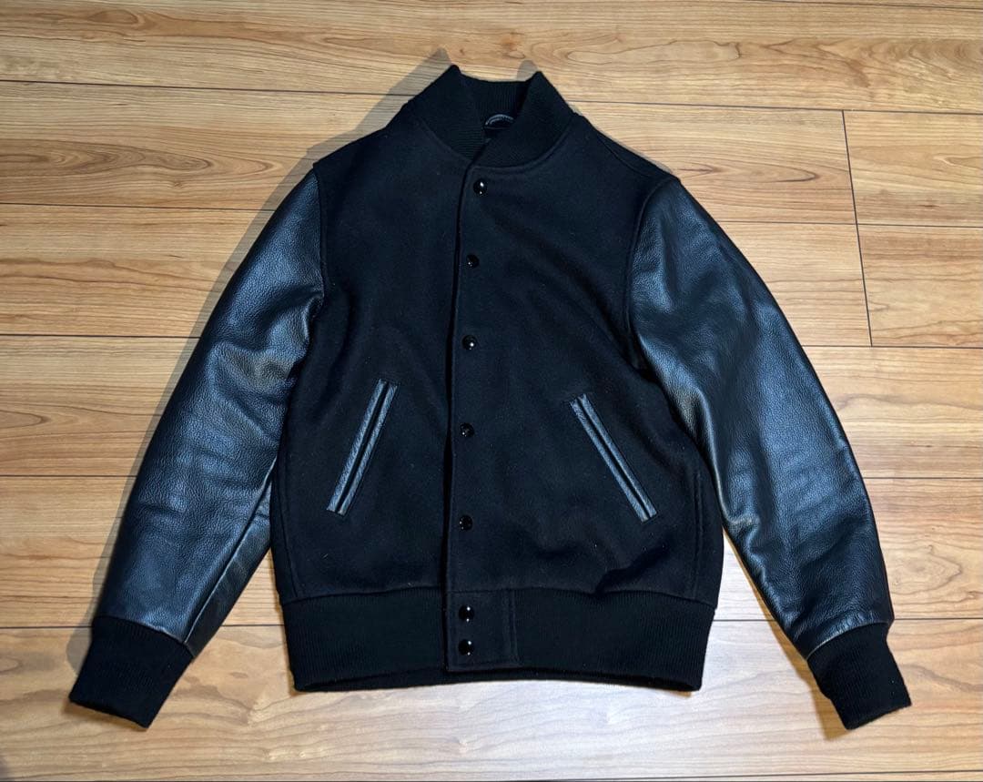 ☆*☆様 GB SPORTS レザースタジャン オールブラックUSA製 ゴールデ