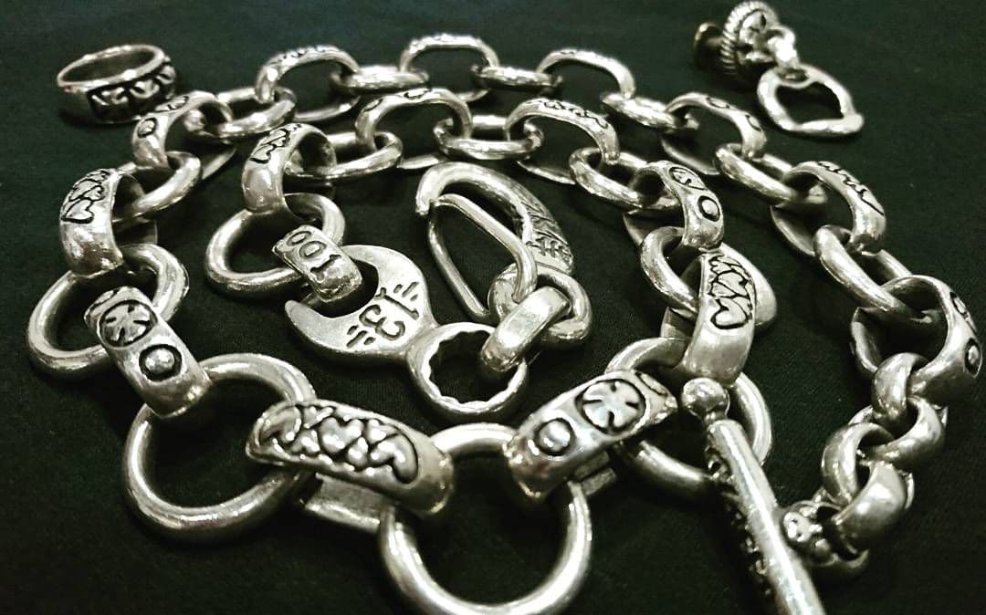 Tony Creed トニークリードクロス&ハートカスタムウォレットチェーン