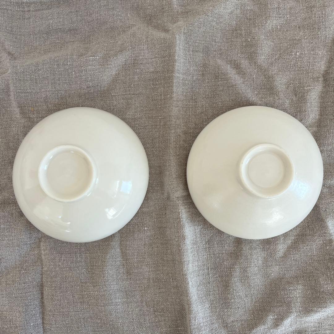 寒川義雄　白磁　ボウル　茶碗　2枚セット