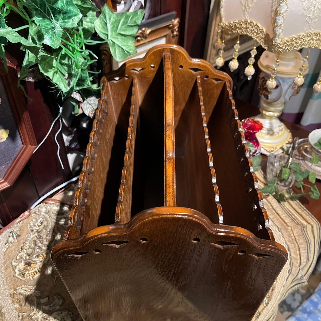 希少　パリ雑貨屋　アンティーク小物入れ　マガジンラック　引き出し付き