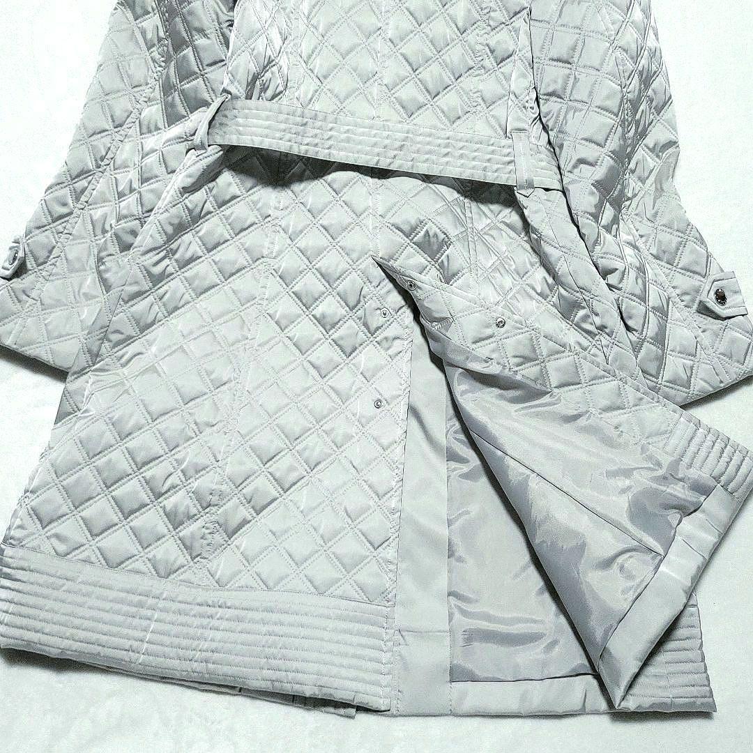 美品23区　ロングコート キルティング ベルト 2WAY 大きいサイズ Aライン