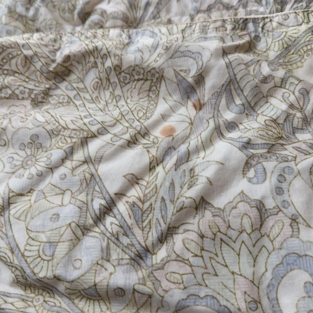 れ*ゆ様 高品質 希少 手摘みホワイトグース 羽毛 西川 掛け布団 花柄 ハンガ