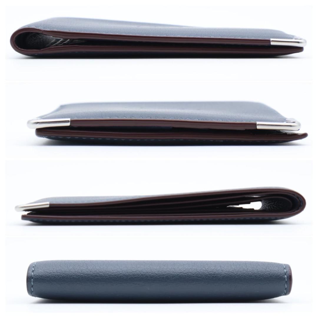 【未使用級】Cartier マストライン　二つ折り財布　ブルーグレー