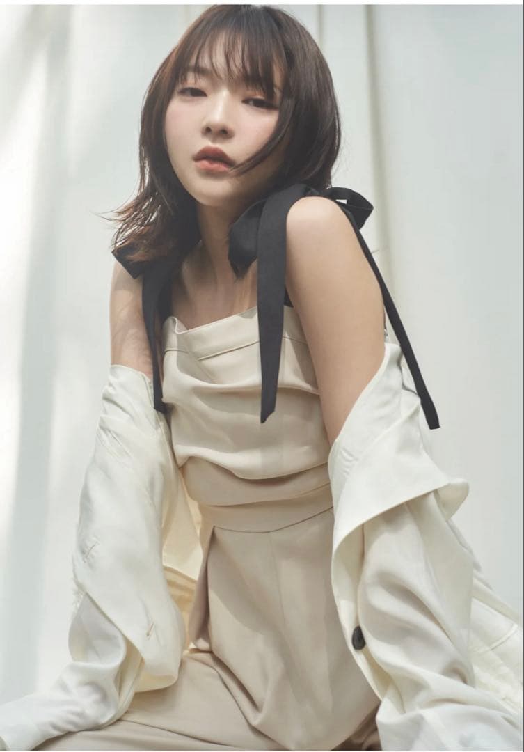 サロペット・オーバーオール・オールインワン Andequal ribbon shoulder combinaison