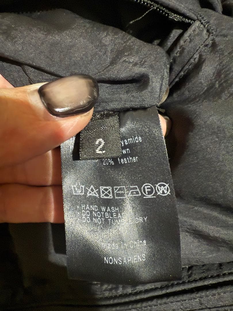 FEAT ダウンベスト ブラック サイズ2 BIRD 黒 定価¥36,300