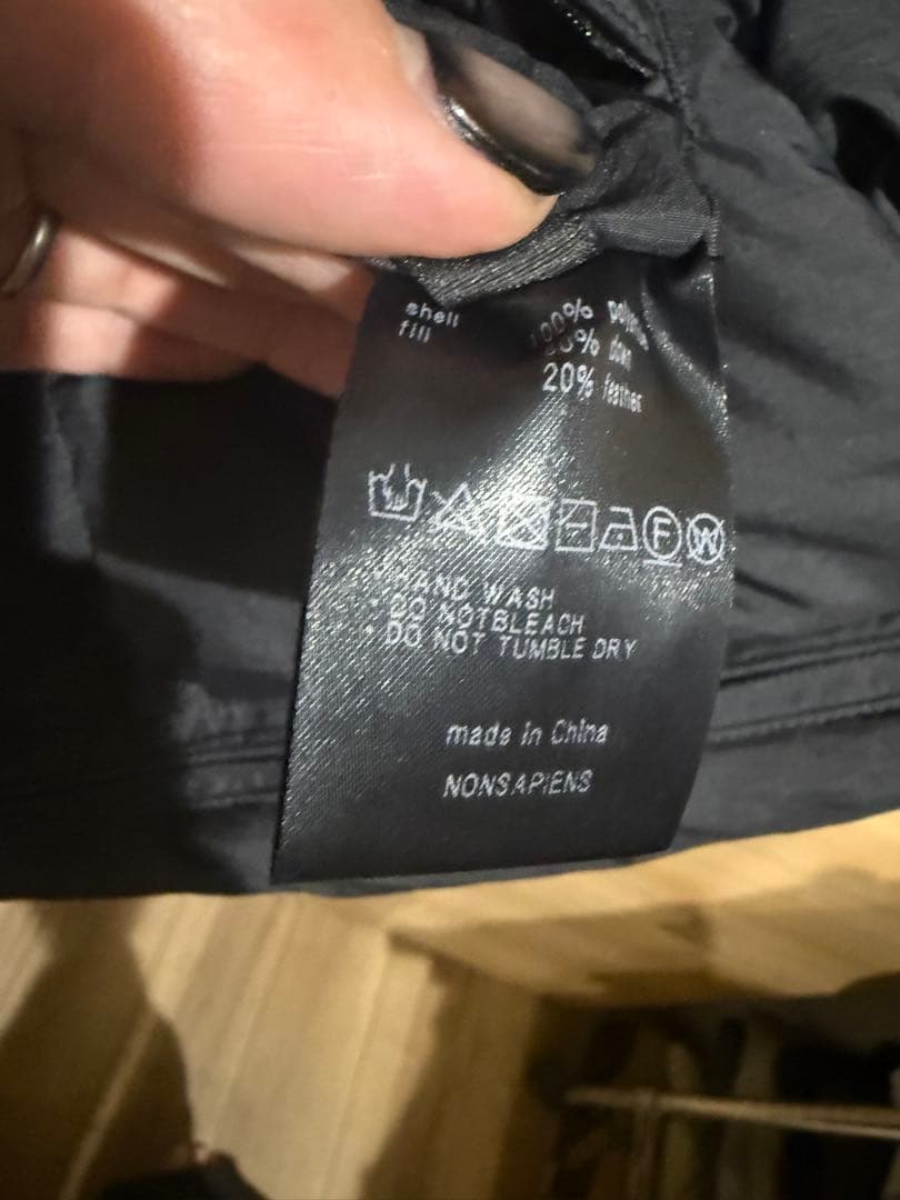 FEAT ダウンベスト ブラック サイズ2 BIRD 黒 定価¥36,300