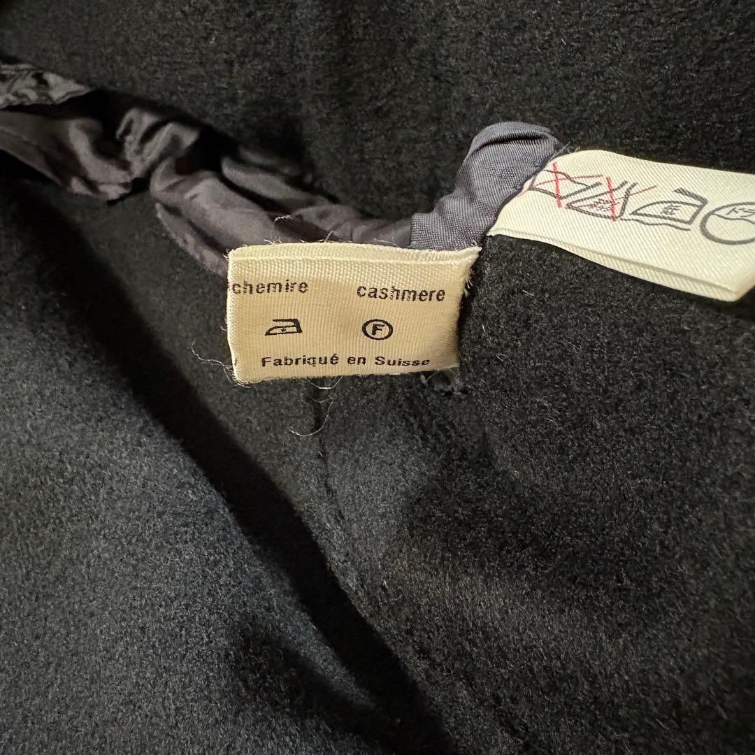 美品✨アクリス　カシミヤ100% リバー チェスター コート ダブル　ブラック