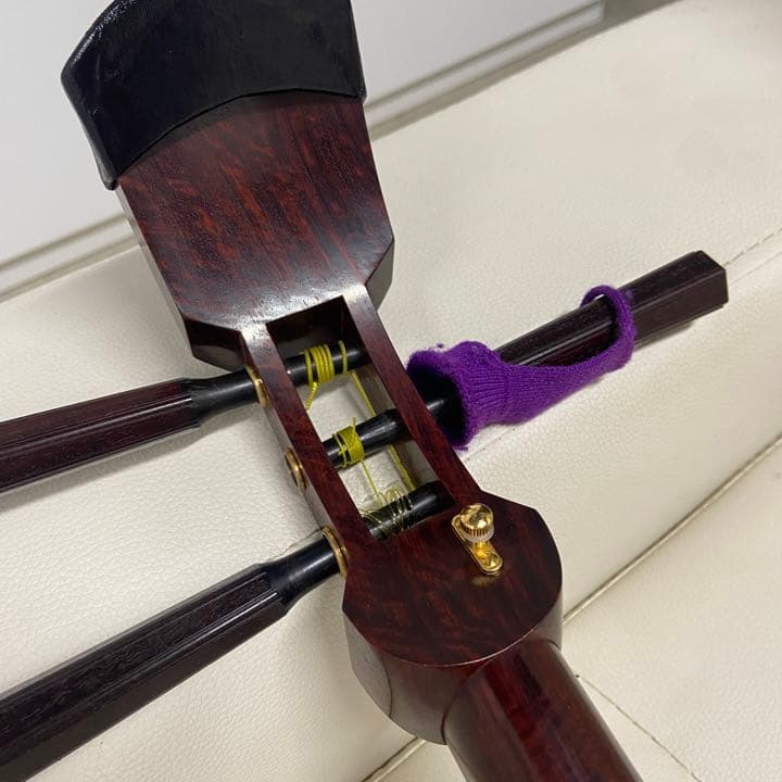 【高級】三味線　金細　紅木　極上品　撥　地唄