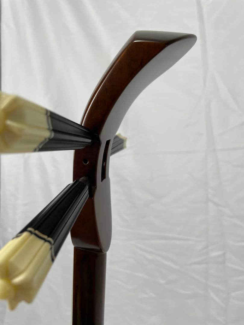 宮古木工芸 與儀栄功作 縞黒檀/カマゴン 棹/三線