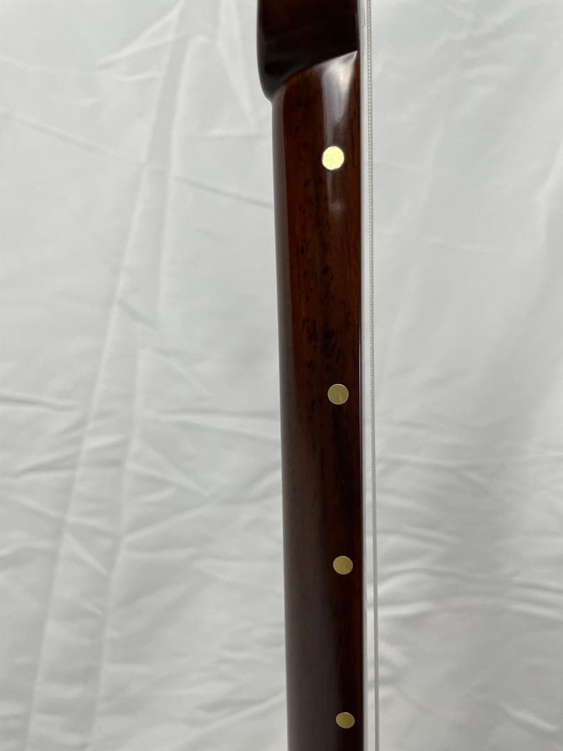 宮古木工芸 與儀栄功作 縞黒檀/カマゴン 棹/三線