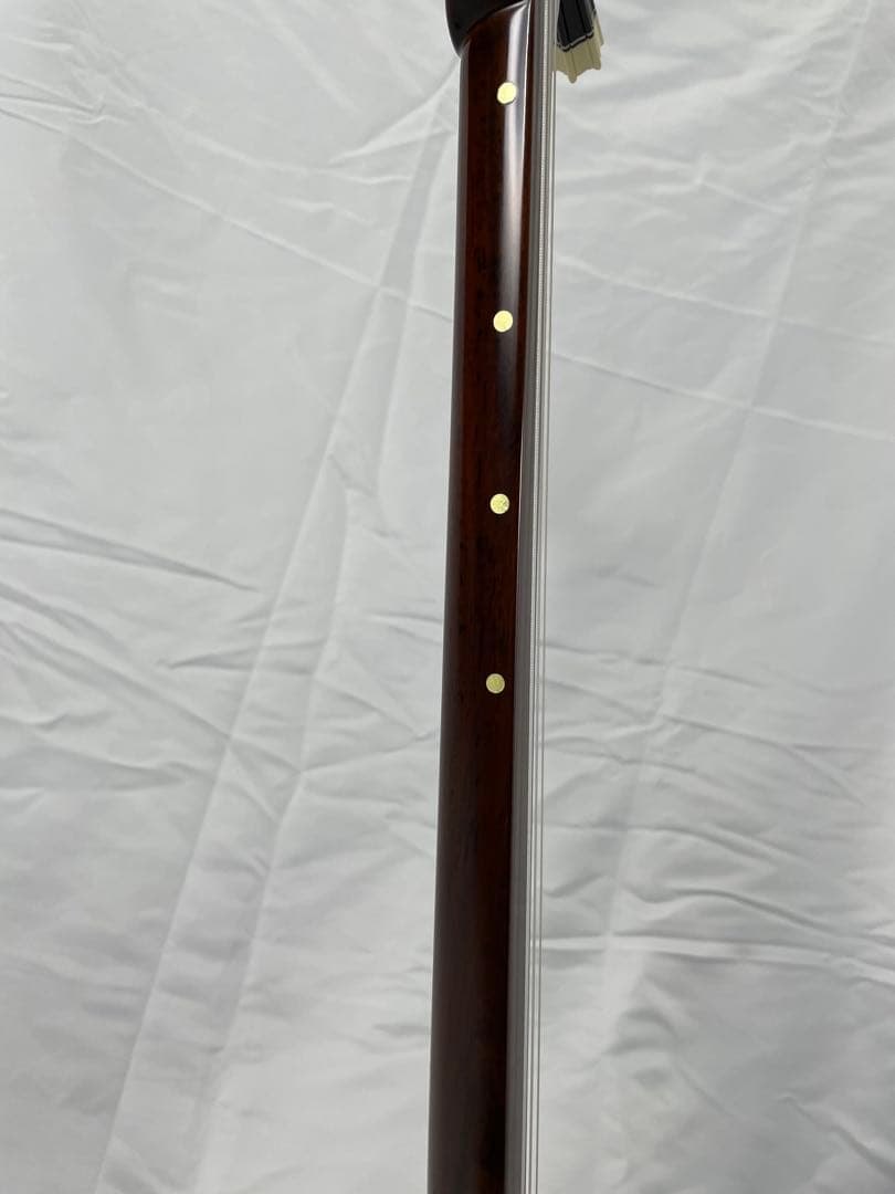 宮古木工芸 與儀栄功作 縞黒檀/カマゴン 棹/三線