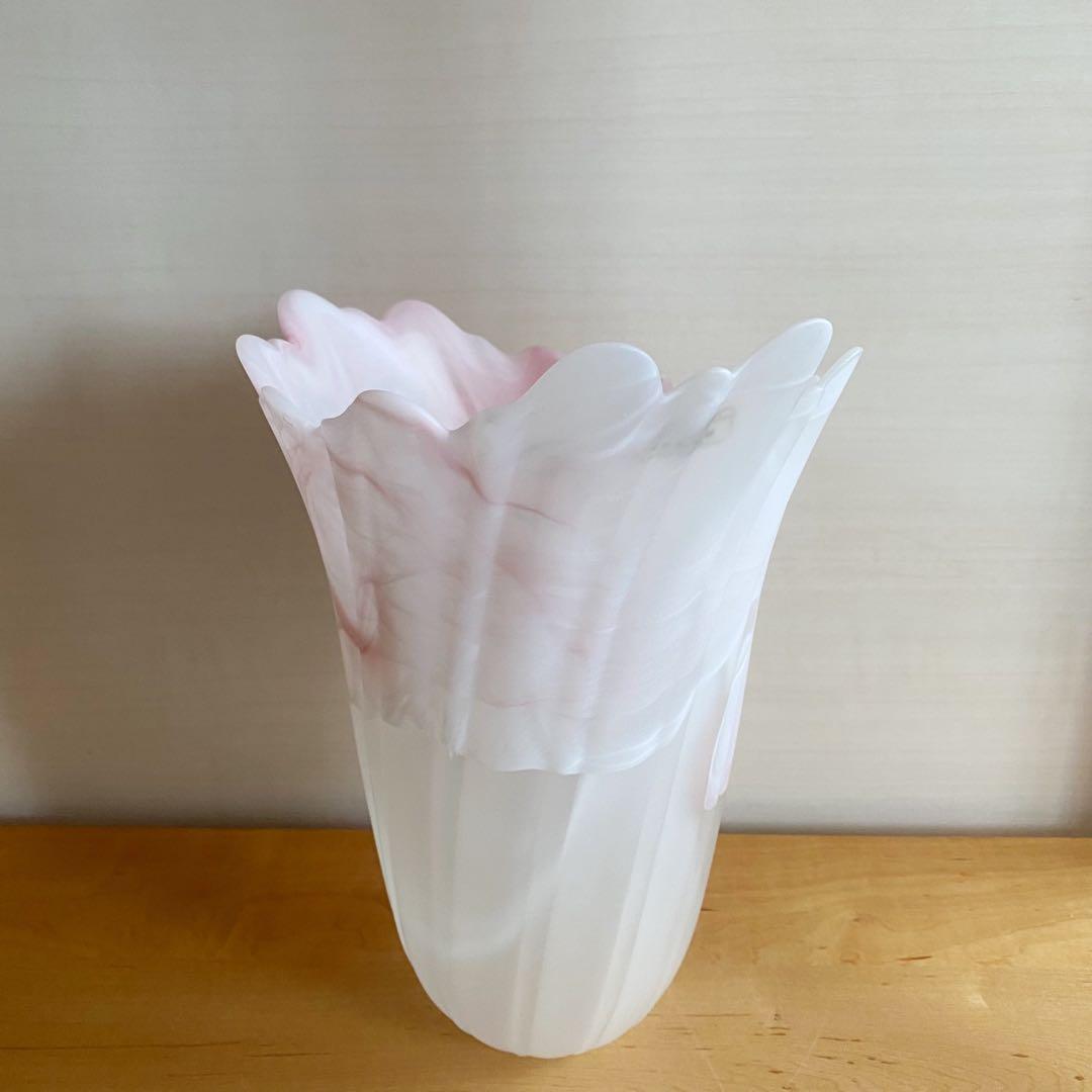 MURANO ムラーノ マーブル フリルフラワーベース 花瓶 ヴェネチアングラス