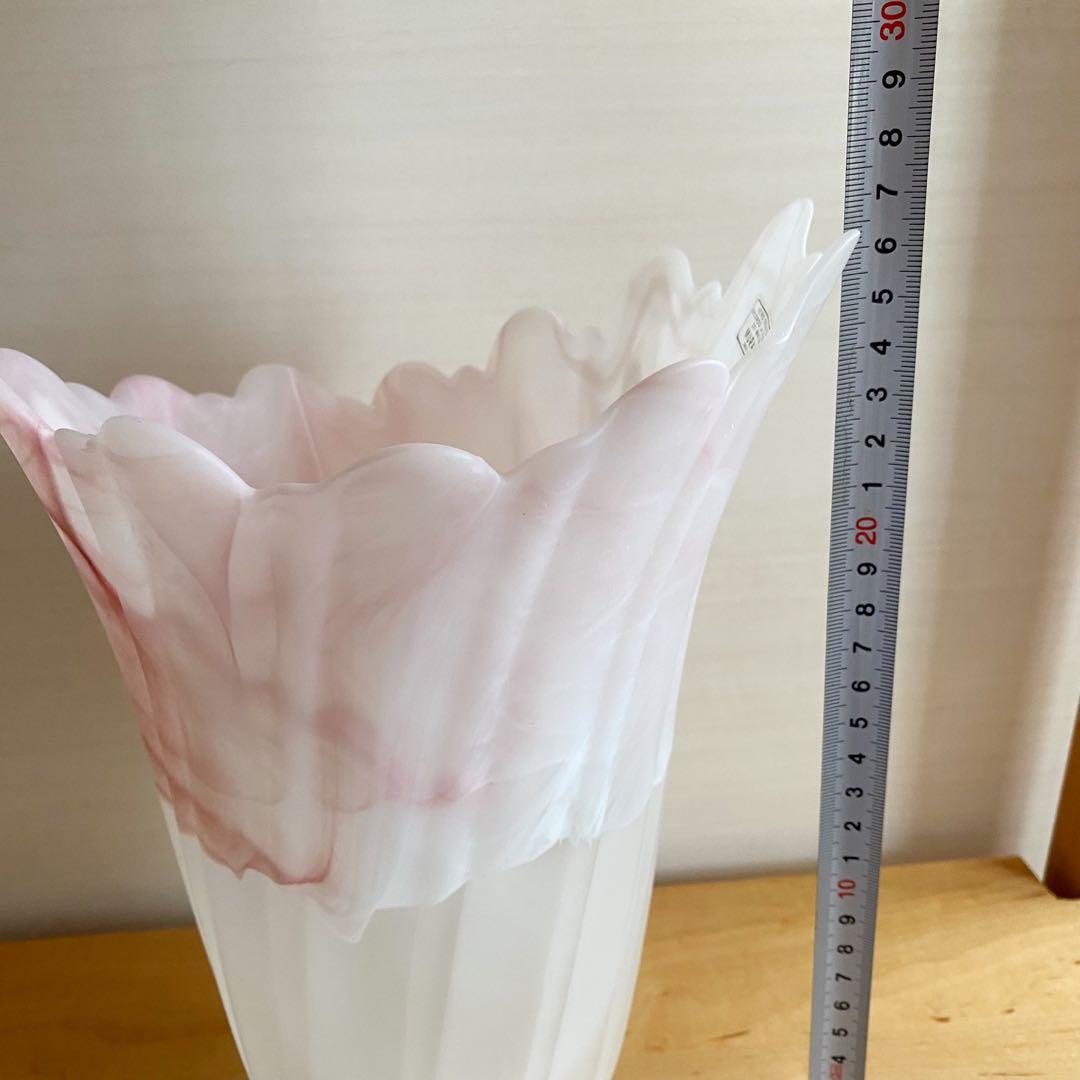 MURANO ムラーノ マーブル フリルフラワーベース 花瓶 ヴェネチアングラス