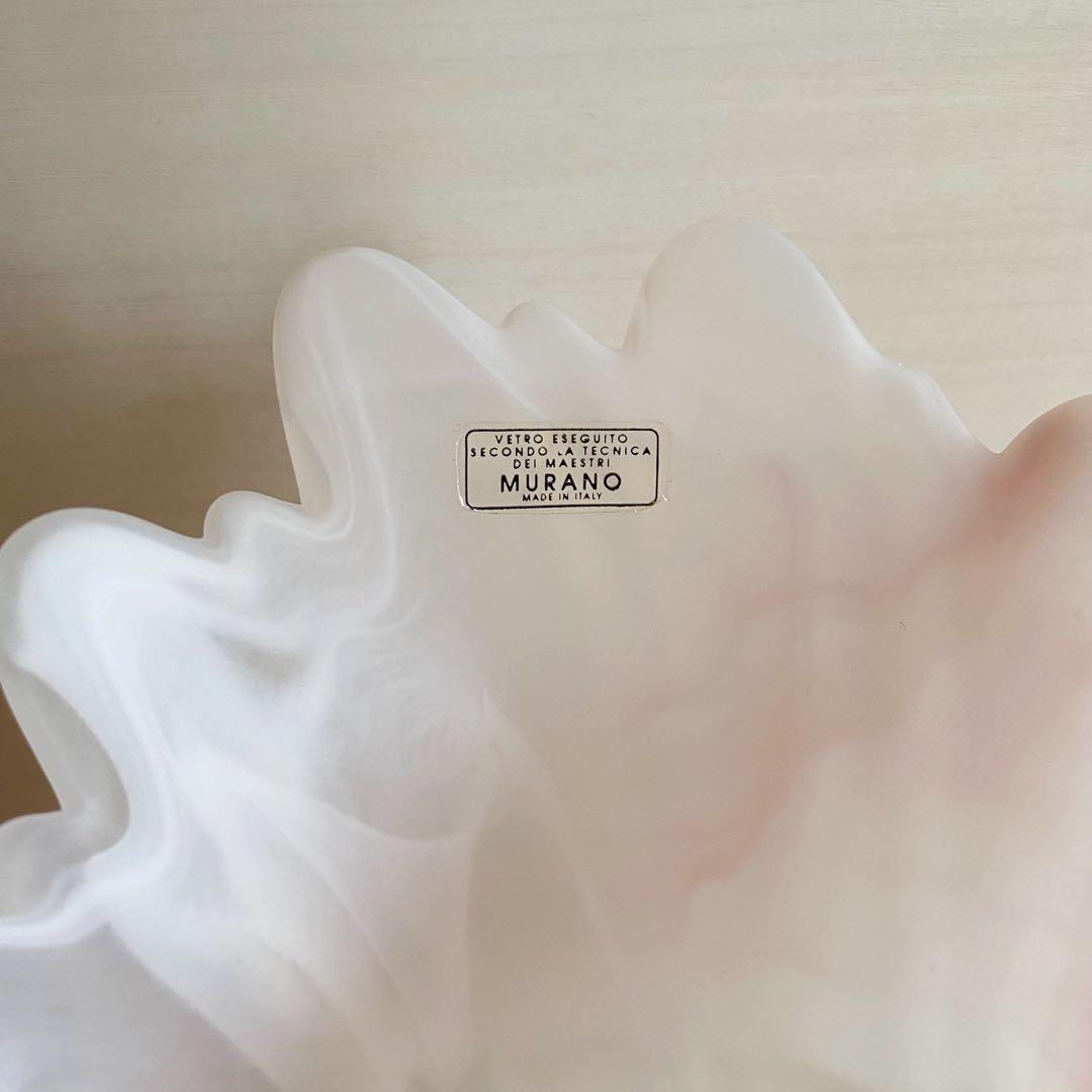 MURANO ムラーノ マーブル フリルフラワーベース 花瓶 ヴェネチアングラス