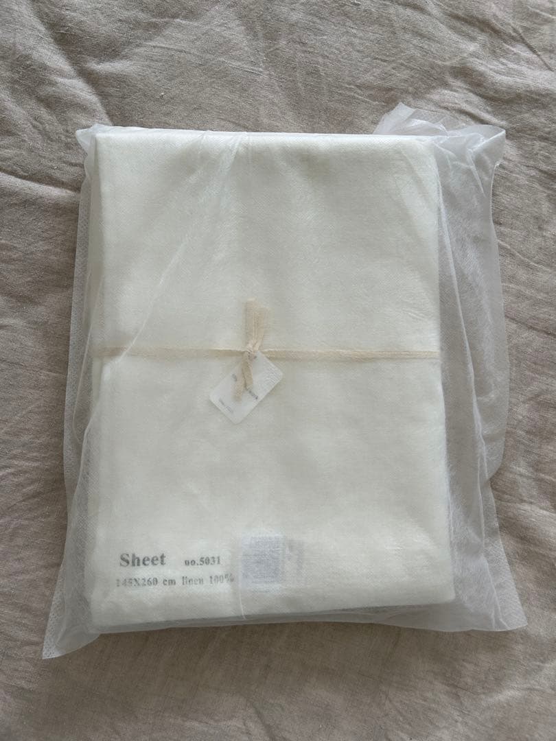 FOG LINEN WORK リネンフラットシーツ　シングル ホワイト2枚セット