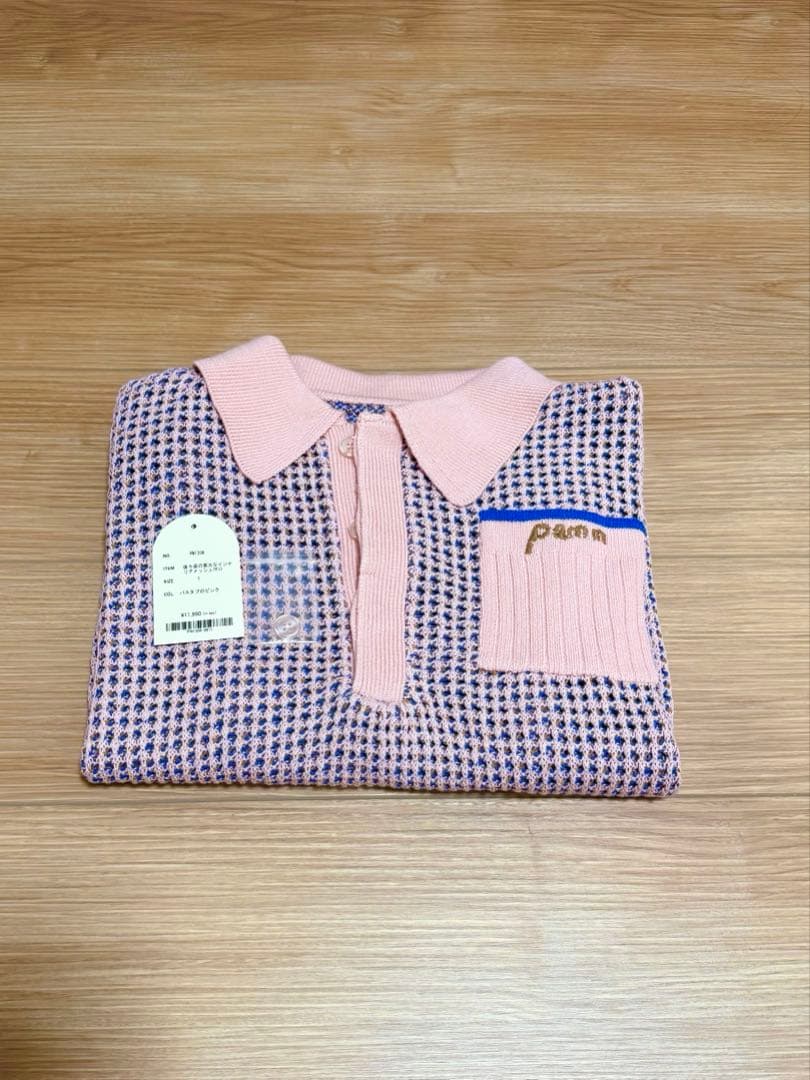 PAMM ポロシャツ 後ろ姿の寛大なインテリアメッシュポロ ピンク