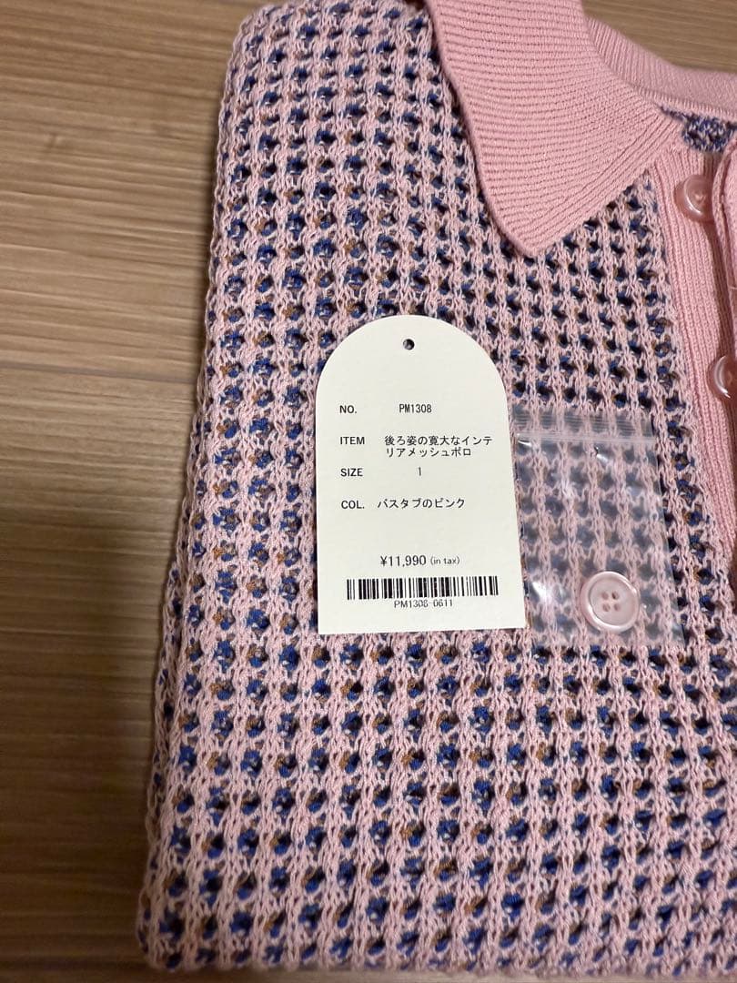 PAMM ポロシャツ 後ろ姿の寛大なインテリアメッシュポロ ピンク