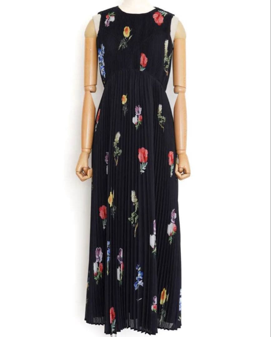 AMERI EMMA VEST SET PLEATS DRESS ブラック