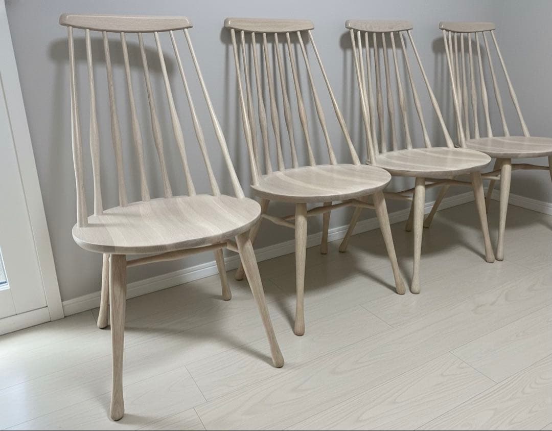 カリモク家具 ダイニングチェア4脚セット CF50 ウィンザーチェア