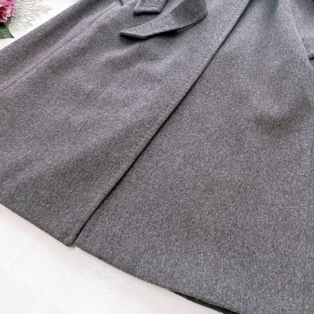 極美品✨マックスマーラ カシミヤ100% ベルテッドコート グレー 40 L