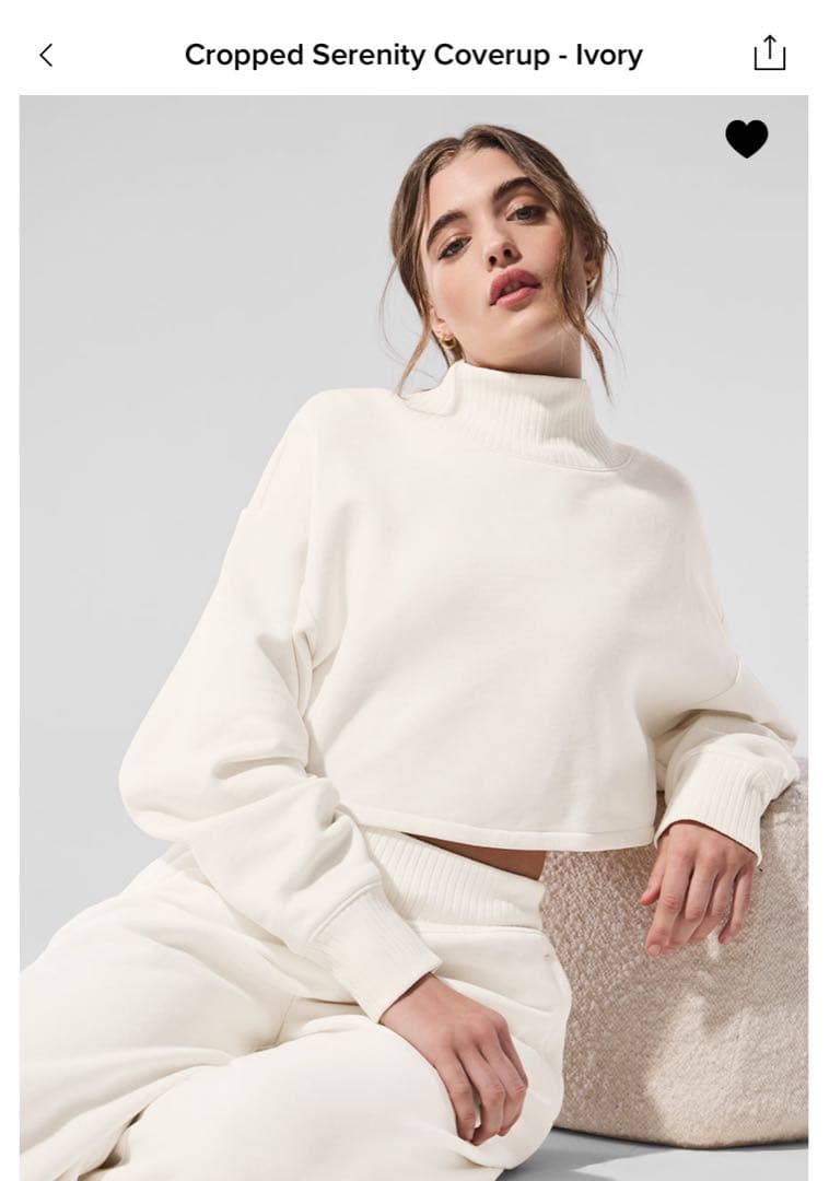 alo yoga スウェット 正規品 ホワイト 新品未使用 日本サイズS相当