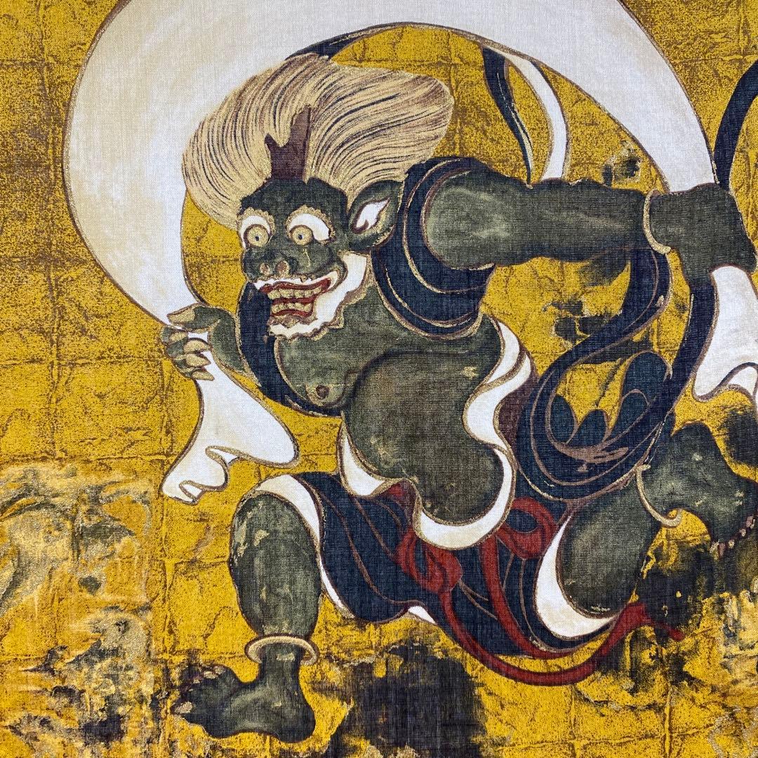 美品 掛け軸 俵屋宗達筆「風神図」印刷 縁起物 厄除け