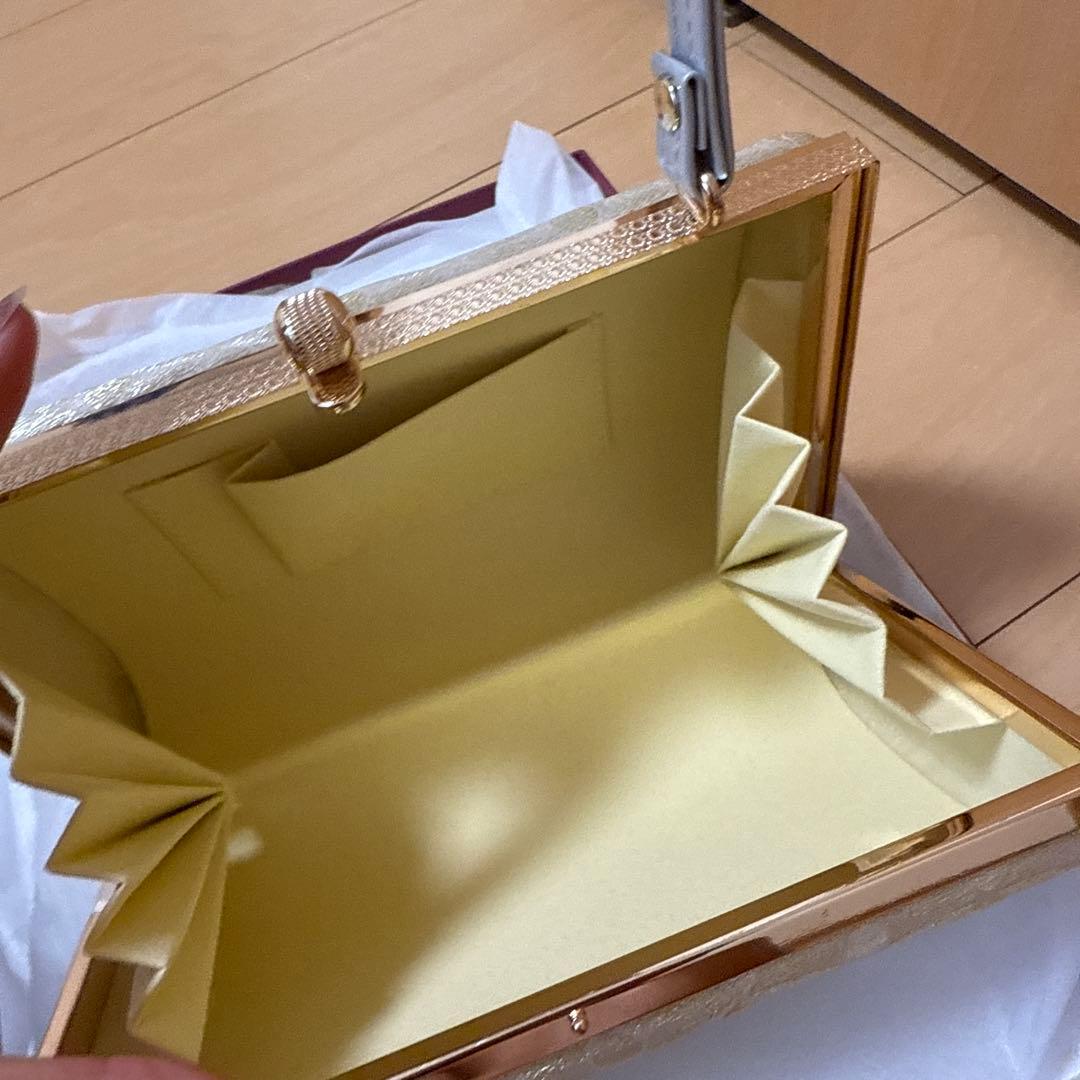 アイボリー花柄和装用バッグと草履セット