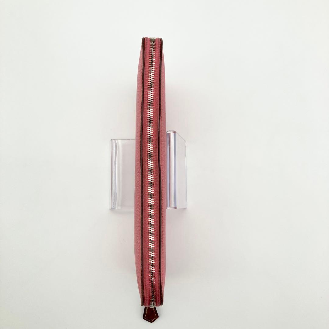 エルメス HERMÈS シルクイン 長財布 ピンク×マルチカラー 箱付き