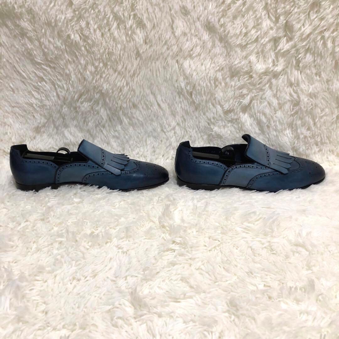 未使用✨サントーニ　ウィングチップシューズ メダリオン キルトタン　8 1/2