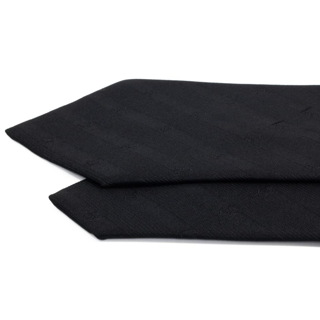 ディオール ネクタイ ジャガードタイ 黒 ブラック ストライプ ロゴ シンプル